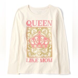 Girls Mom Graphic Tee - Halo white